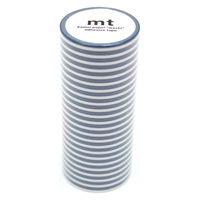 mt マスキングテープ ボーダー・インディゴ　[100mm×7m] MT10W386 1個 カモ井加工紙（直送品）