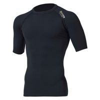 おたふく手袋 オタフク JW-541 ショートスリーブ クルーネックシャツ黒 3L 1枚（直送品）