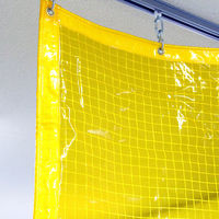 上村産業 防虫防炎糸入りビニールカーテン 0.3mm厚 幅91cm×高さ150cm cb-b30-91-150 1枚（直送品）