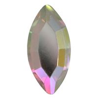 PRECIOSA フラットバック ＭＣナべット クリスタルＡＢ（オーロラ） ８ｍｍ＊４ｍｍ ３Ｐ 1個（直送品）