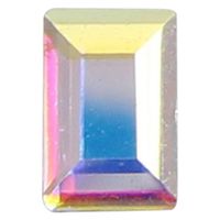 AURORA フラットバック レクタングル クリスタルＡＢ（オーロラ） ６ｍｍ＊４ｍｍ ６Ｐ 1個（直送品）