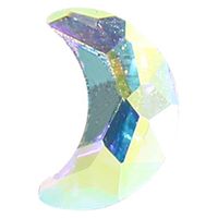 AURORA フラットバック ムーン クリスタルＡＢ（オーロラ） ８ｍｍ＊５．５ｍｍ ６Ｐ 1個（直送品）