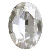 AURORA Ａ４１２０ オーバル クリスタルシルバーシェイド １４ｍｍ＊１０ｍｍ ３Ｐ 1個（直送品）