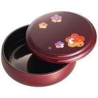 中西工芸 宴うさぎ 溜塗菓子器(七寸) 94006 1個（直送品）