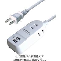 カシムラ AC充電器タップ 3m 2.4A IC USB2P AC3P WH AJ-590 1セット(10個)（直送品）