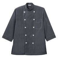 チトセ コックシャツ(七分袖) 兼用 ブラック M AS-8900 1枚