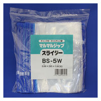 【マチ有チャック付き袋】丸万 マルマルジップスライダー 青 0.06mm厚B5 285×200mm1袋（50枚入）