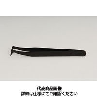RUBIS プラスチックピンセット RUーNK6(黒) RU-NK6 1セット(2本)（直送品）