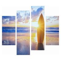 美工社 Surfboard on the beach at sunset (4枚セット) IPT-61747 １個（直送品）