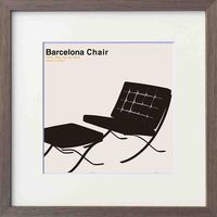 美工社 Barcelona Chair　名作チェア　ポスター ITY-62305 １個（直送品）