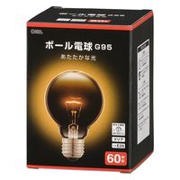 オーム電機 G95ボール球60Wクリア 06-0873 1個