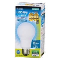 オーム電機 LED電球 A E26 7.3W 昼白色 06-3084 1個