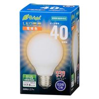 オーム電機 ＬＥＤ電球　Ｇ　Ｅ２６　４Ｗ　電球色 06-3595 1個（直送品）