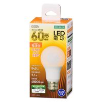 オーム電機 LED電球 A E26 7.1W L 06-4457 1個