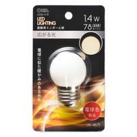 オーム電機 ＬＥＤ　Ｇ４０Ｅ２６　１．４Ｗ　Ｌ 06-4671 1個（直送品）