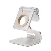 MOTTERU ナイトスタンドモード対応 AppleWatchを充電可能なスタンド シルバー MOT-AWSTD01-SI 1個