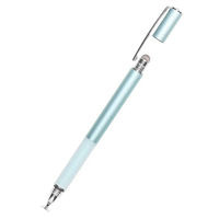 オウルテック 替芯各1個付 ディスク型と導電繊維のペン先を使い分けるタッチペン パウダーブルー OWL-TPSE10-BL 1個