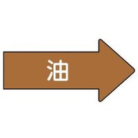 ユニット 配管ステッカー 右方向表示 油(大) 67×135 10枚組 AS.45L 1組(10枚) 746-2743（直送品）