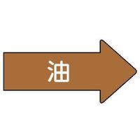 ユニット 配管ステッカー 右方向表示 油(極小) 26×55 10枚組 AS.45SS 1組(10枚) 746-2778（直送品）