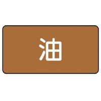 ユニット 配管ステッカー 油(中) アルミ 60×120 10枚組 AS.6M 1組(10枚) 746-4070（直送品）