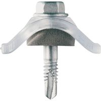 若井産業 WAKAI ダンバ 波座セット 鉄板小波用 ポリカ クリアー 5X25 (100本入) 682500P 1箱(100本)（直送品）