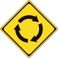 ユニット 道路標識(構内用) 警戒標識(201の2)ロータリーあり 894-34B 1枚 362-4599（直送品）