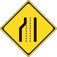 ユニット 道路標識(構内用) 警戒標識(211)車線数減少 894-45B 1枚 362-4615（直送品）