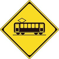 ユニット 道路標識(構内用) 警戒標識(207ーB)踏切あり 894-40B 1枚 362-4618（直送品）