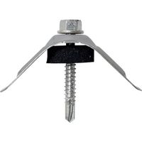 若井産業 WAKAI ダンバ 波座セット スレート小波用 ステンレス 5X35 (50本入) 6935SSC 1箱(50組)（直送品）