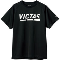 VICTAS（ヴィクタス) 卓球 Tシャツ PLAY LOGO TEE 3XL ＢＫ 632101 1枚（直送品）