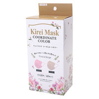 Kirei Mask（キレイマスク） コーディネートカラー（ピンク・ベージュ）1箱（40枚入） 川本産業 カラーマスク