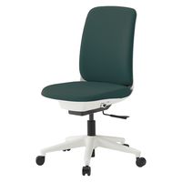 イトーキ トルテUチェア ハイバック 肘無し ウレタンキャスター ホワイト×フォレストグリーン KJ-310PVM-W9G2 1脚（直送品）