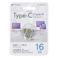 オーム電機 TypeーC&A USBメモリMC16G 01-0062 1個