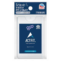 サラテクト ACTFIT カードタイプ 虫よけミスト 不快害虫 虫除けスプレー シトラスウッドの香り 18ml 1個 アース製薬