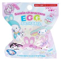 サンタン サンリオキャラクター エッグバスボール フラワーの香り 75g 1回分 601-6257 1個入×8セット（直送品）