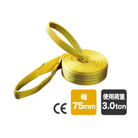 ヨロスト 【黄】スリングベルト 75MMx5M 142060 0001 3本（直送品）