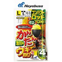 ハヤブサ HB CA140-M コンパクトロッド ウキ釣セット 池川用 1パック（直送品）
