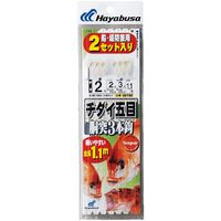 ハヤブサ HB SD782-2-2 チダイ五目胴突 3本鈎2セット　1パック（直送品）