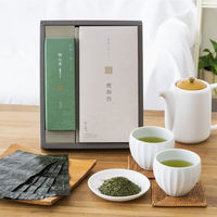 AoyamaLab 【桐箱入りギフトカード】一番茶入り狭山茶・焼海苔 （2種セット） 専用紙袋付き