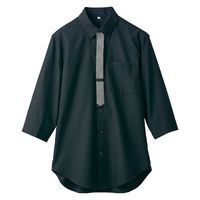住商モンブランシャツ　兼用　７分袖　黒／グレーSS005-93  LL1着（直送品）