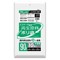 ハウスホールドジャパン GE95 再生エコマーク袋半透明 90L