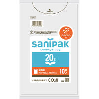 日本サニパック CUH21 nocoo サニパックポリ袋 半透明 20L 4902393580243 10枚入り×80点セット（直送品）