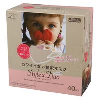 カワイイ女のぜい沢マスク StylexDuoフレンチベージュ 4931839216880 40枚×3点セット 原田産業（直送品）