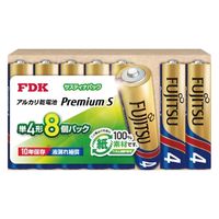 FDK 富士通アルカリ乾電池 単4形 PremiumS サスティナパック LR03PS（8SP） 1パック（8本入）