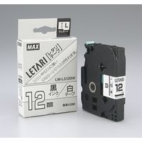 マックス レタリテープ 白ラベル 黒文字 LM-L518BW 1セット（2個 ...