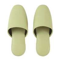【スリッパ】テンダイ 抗菌 レザー調ビニールスリッパ  Mサイズ ソフトグリーン  1足