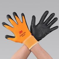 エスコ [M/215mm] 手袋(ニトリルゴムコート/オレンジ) EA354MA-15 1セット(10双)（直送品）