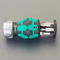 エスコ [+ ー]スタビードライバーセット(ラチェット式) EA550BP-53 1セット(1St)（直送品）