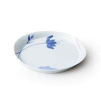 古瀬戸　染付風景画皿　直径21cm 東H6-0114① 古瀬戸 染付風景画皿 直径21cm 東H6-0114① 瀬戸染付工芸