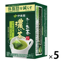 【機能性表示食品】伊藤園 おーいお茶 プレミアムティーバッグ 濃い茶 1セット（100バッグ：20バッグ入×5箱）